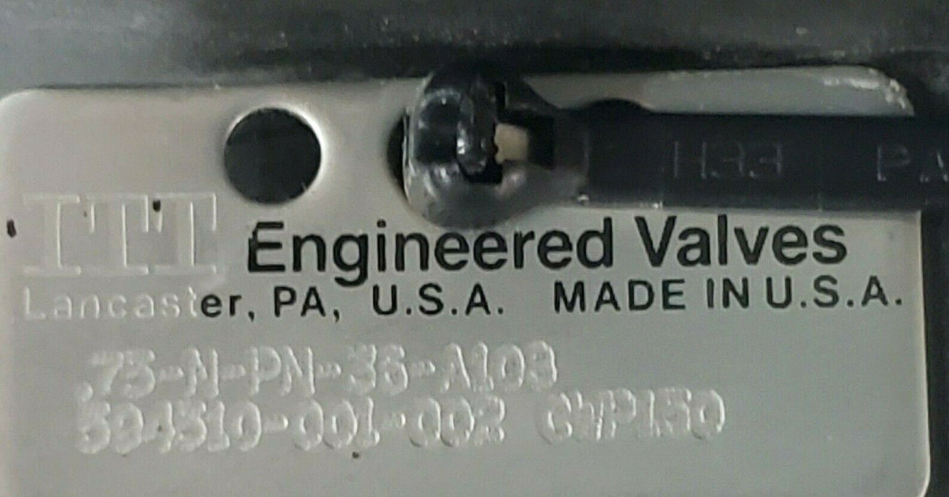 ITT .75-N-PN-36-A108 ADVANTAGE ACTUATOR 3/4" 90PSI W/ 1786 3/8" DIAPHRAGM VALVE
