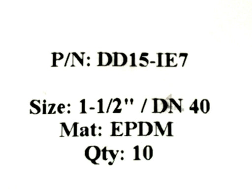 LOT OF 6 NEW DIAPHRAGM DIRECT DD15-IE7 DIAPHRAGM SIZE: 1-1/2'' DN 40 MAT: EPDM