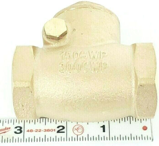 NEW GENERIC 10F303 BRONZE 1'' NPT BRONZE SWING CHECK VALVE 150SWP 300CWP