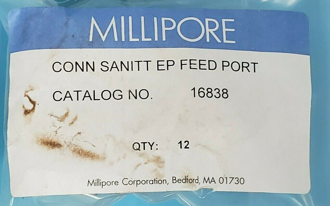 NEW MILLIPORE 16838 CONN SANITT EP FEED PORT (QTY: 12)