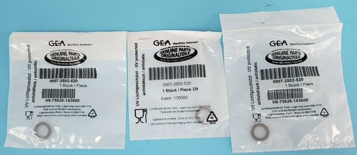 LOT OF 3 NEW GEA WESTFALIA SEPARATOR 0007-2502-520 O-RINGS