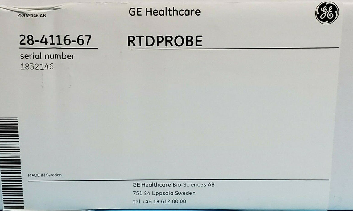 NIB GE HEALTHCARE 28-4116-67 RTD PROBE 28945046.AB 28411667