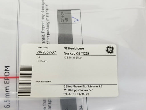 NEW GE HEALTHCARE 28-9667-37 GASKET KIT TC25 ID 6.5mm EPDM 28966737