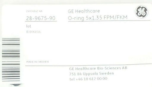 BAG OF 2 NEW GE HEALTHCARE 28-9675-90 O-RINGS 5x1.35 FPM/FKM 28967590