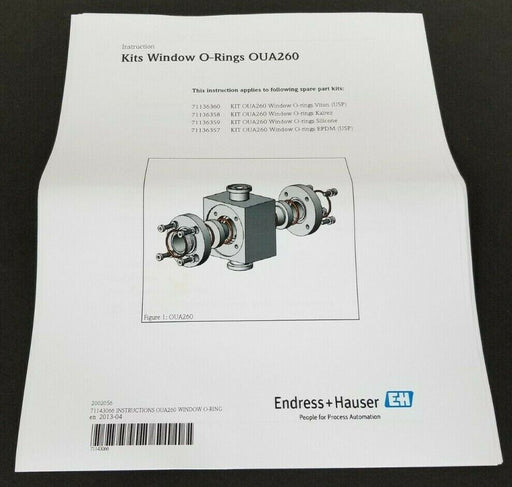 NEW ENDRESS + HAUSER KIT OUA260 WINDOW O-RINGS EPDM (USP) 71136357