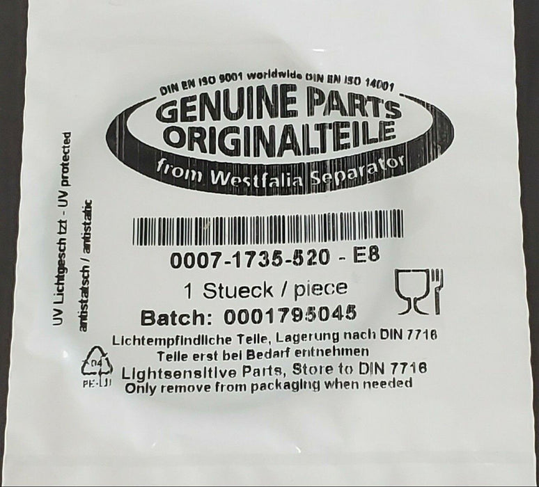 NEW GEA WESTFALIA SEPARATOR 0007-1735-520-E8 O-RING 00071735520E8