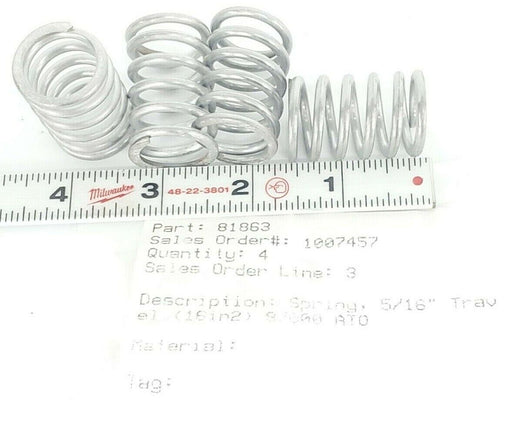 BAG OF 4 NEW BAUMANN 81863 SPRINGS 5/16'' 87000 ATO 16in2