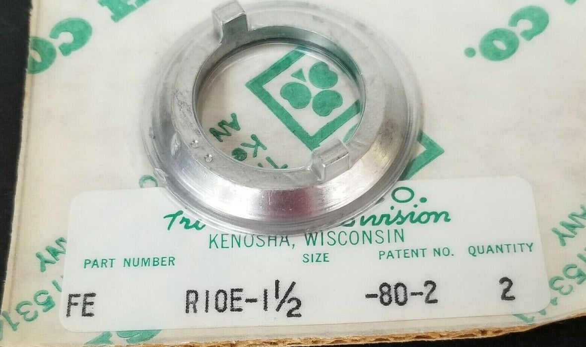 LOT OF 2 NEW TRI-CLOVER FE RI0-1-1/2 GASKETS PATENT NO. -80-2