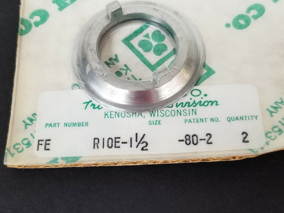 LOT OF 2 NEW TRI-CLOVER FE RI0-1-1/2 GASKETS PATENT NO. -80-2