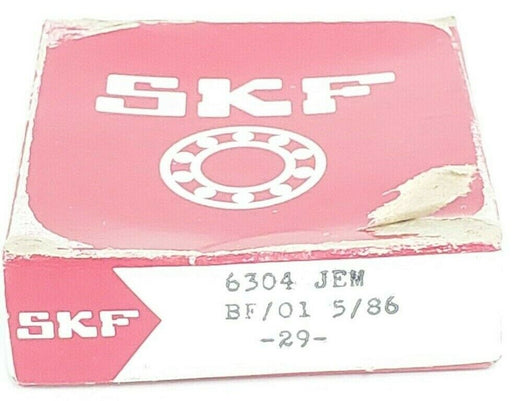 NIB SEALED SKF 6304JEM DEEP GROOVE SINGLE ROW BF/01 5/86, 6304 JEM