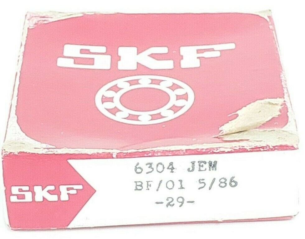 NIB SEALED SKF 6304JEM DEEP GROOVE SINGLE ROW BF/01 5/86, 6304 JEM
