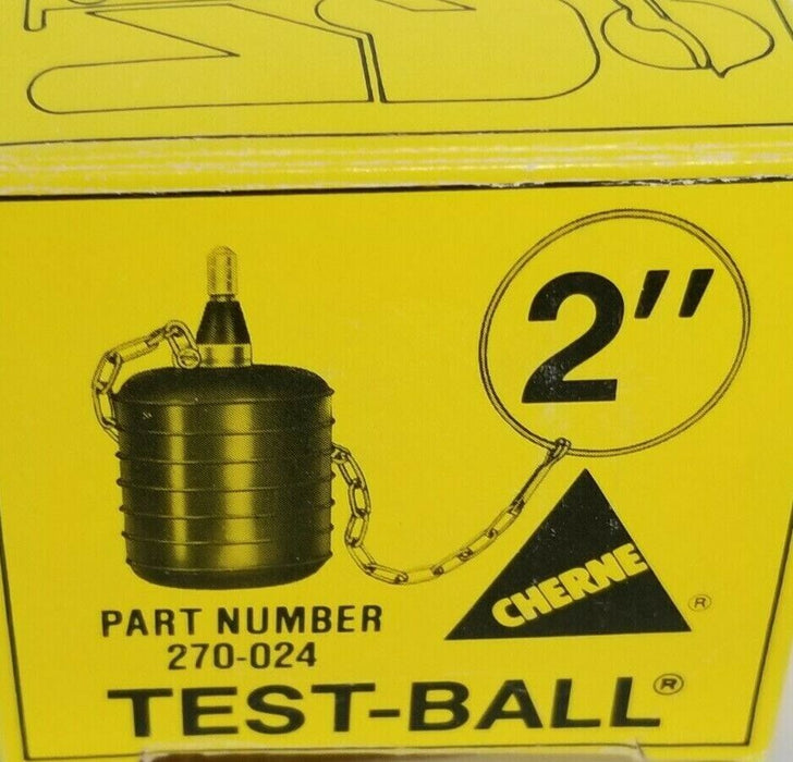 NIB CHERNE INDUSTRIES P/N: 270-024 PNEUMATIC TEST-BALL PLUG 2'' IN. 270024