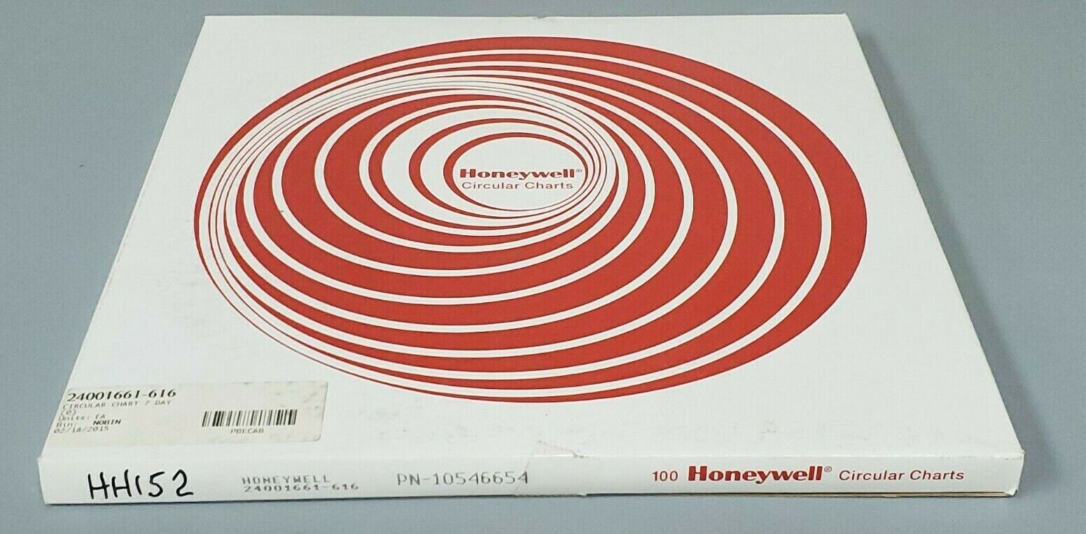 BOX OF 100 NEW HONEYWELL 24001661-616 CIRCULAR CHART RECORDERS PN-10546654