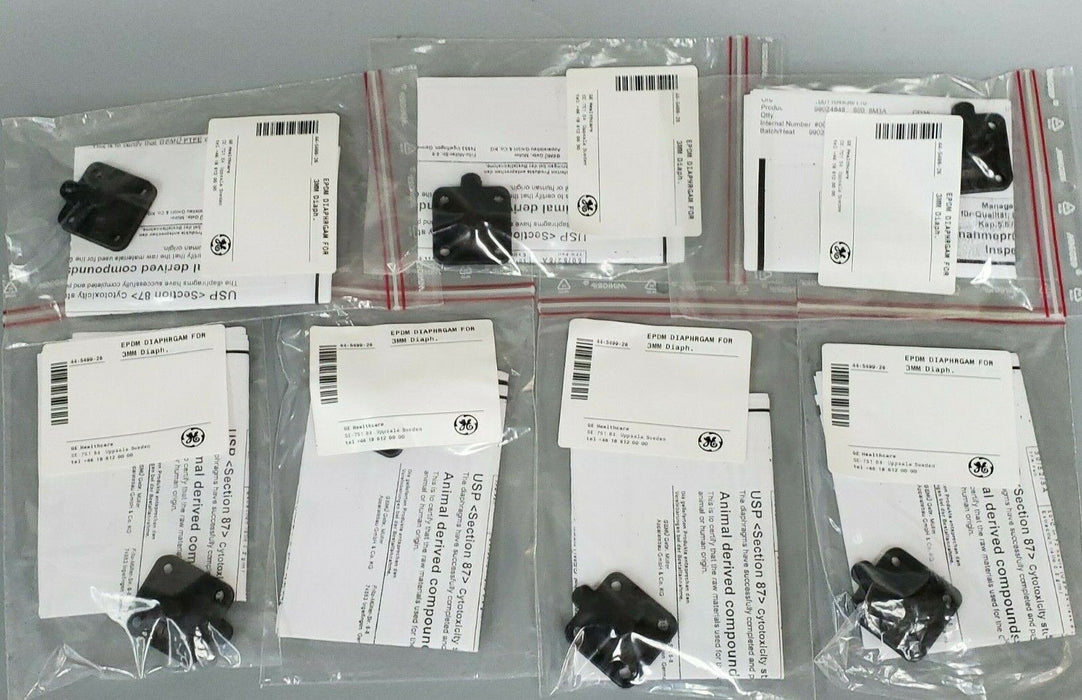 LOT OF 7 NEW GE HEALTHCARE 44-5499-26 EPDM DIAPHRAGMS DN8 KZ 3A 99024848