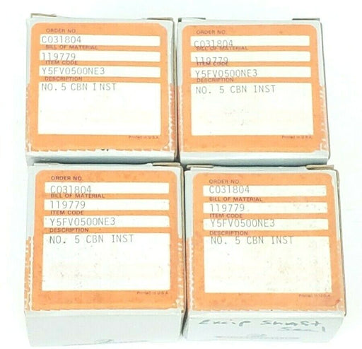 LOT OF 4 NIB DURAMETALLIC Y5FV0500NE3 NO. 5 CARBON INSERTS