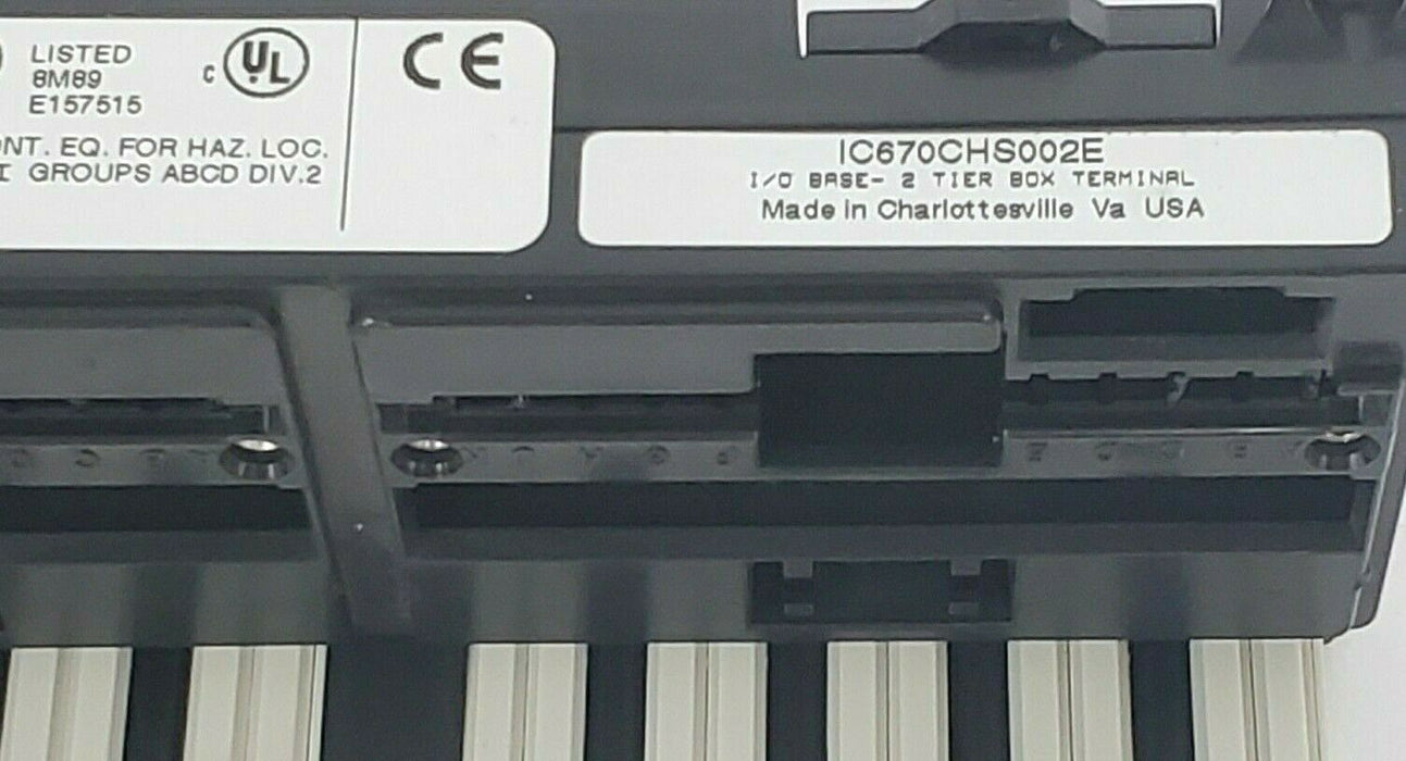 LOT OF 2 GE FANUC IC670CHS002E I/O BASE 2 TIER BOX TERMINALS IC670CHS002
