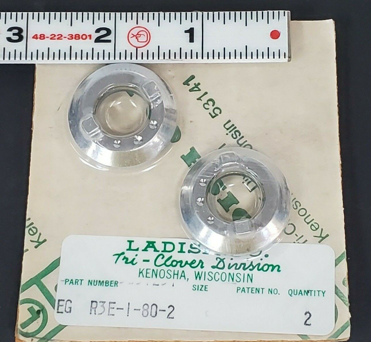 LOT OF 2 NEW TRI-CLOVER EG R3E-1-80-2 SEAL RINGS