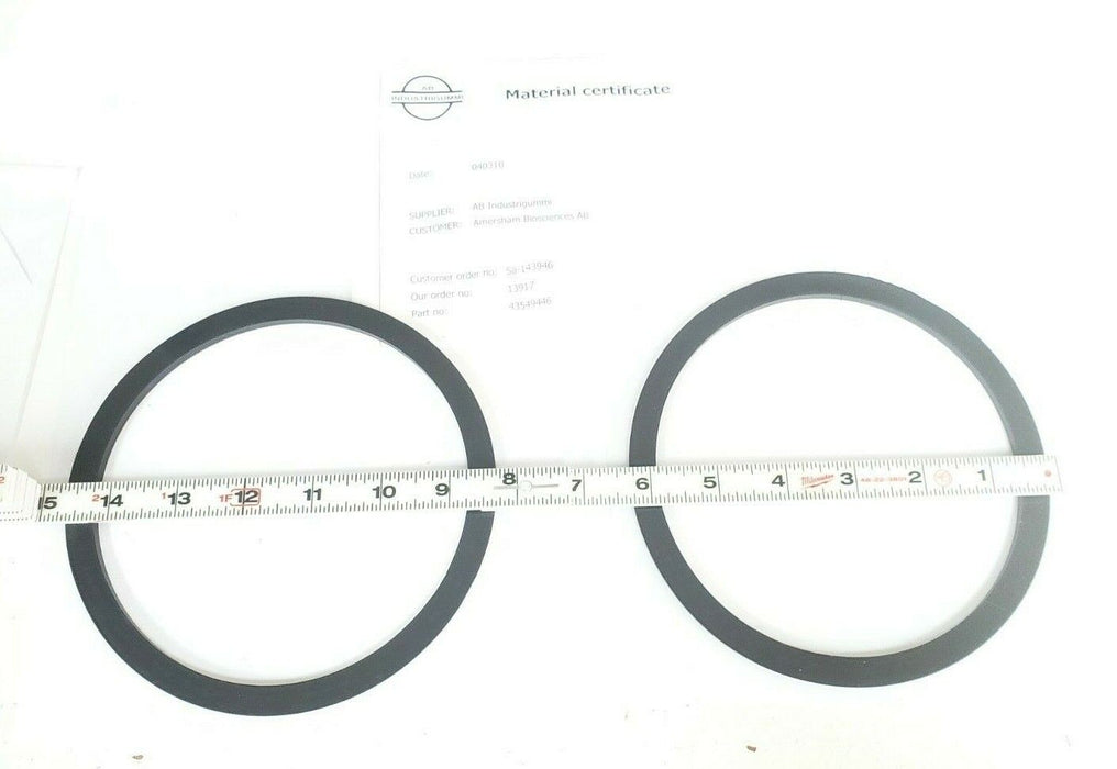 BAG OF 2 NEW AMERSHAM BIOSCIENCES 44-5494-46 FLAT GASKETS AIR TRAP OD 263mm