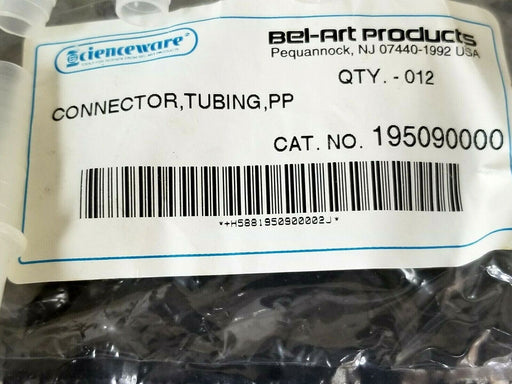 PACK OF 12 NEW BEL-ART PRODUCTS 195090000 TUBING CONNECTORS PP 3/8'' STRAIGHT