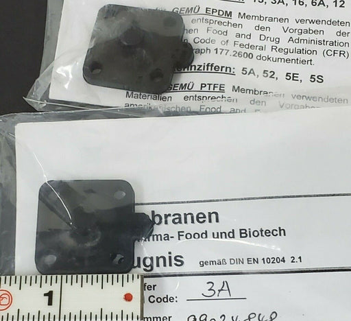 LOT OF 2 NEW GEMU EDV-NR. 39541 600-8M3A DIAPHRAGMS EBL 44549926 CD35 99024848