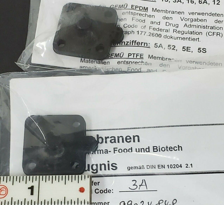 LOT OF 2 NEW GEMU EDV-NR. 39541 600-8M3A DIAPHRAGMS EBL 44549926 CD35 99024848