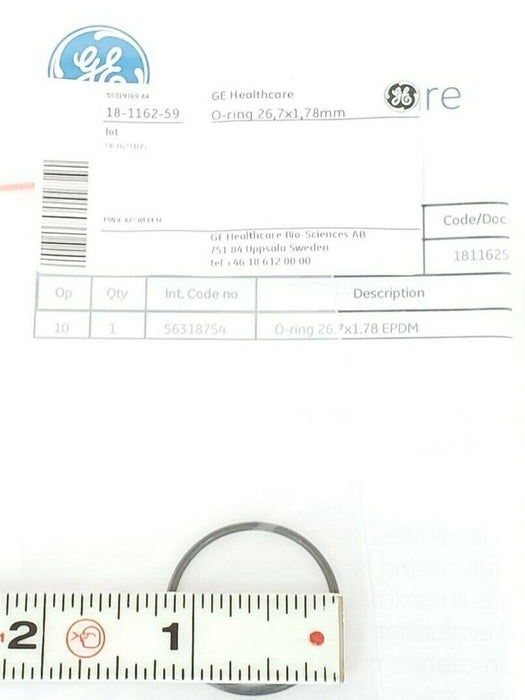 NEW GE HEALTHCARE 18-1162-59 O-RING 26.7X1.78MM EPDM
