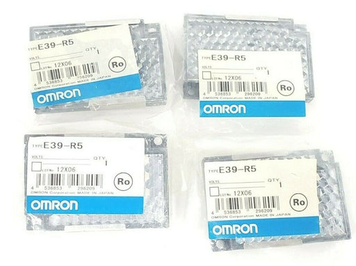 LOT OF 4 NEW OMRON E39-R5 REFLECTORS W/ CLIPS E39R5