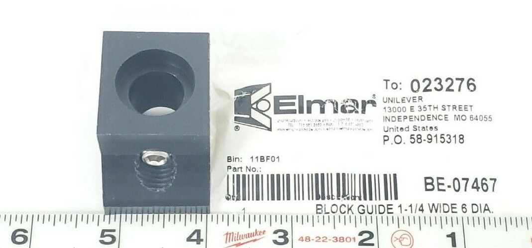 NEW ELMAR BE-07467 BLOCK GUIDE 1-1/4'' WIDE 6'' DIA. BE07467
