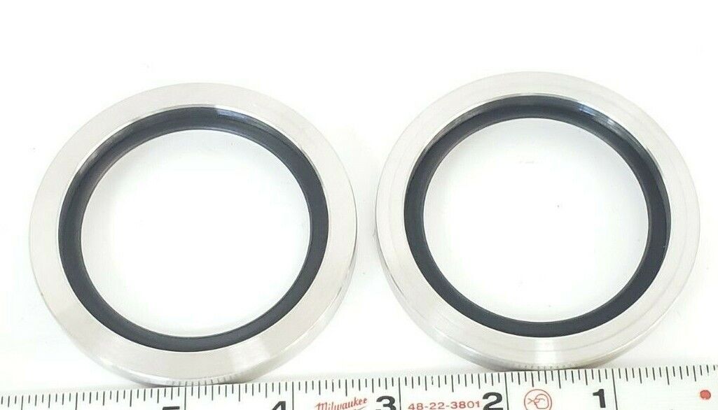 LOT OF 2 NEW GENERIC IDENT-NO. 052061 MATERIAL: 1.4401/PTFE SHAFT SEALING RINGS
