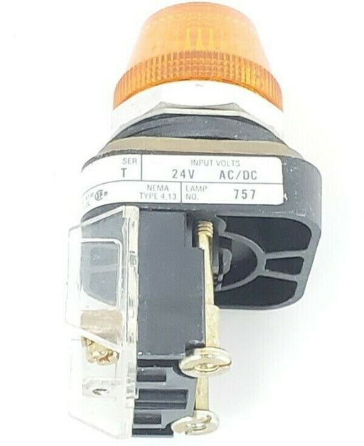 ALLEN BRADLEY 800T-Q24 PILOT LIGHT SER. T 24V, AMBER 800TQ24