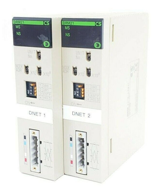 LOT OF 2 OMRON CS1W-DRM21 DEVICENET UNITS 24V DC, 0.5W, CS1WDRM21
