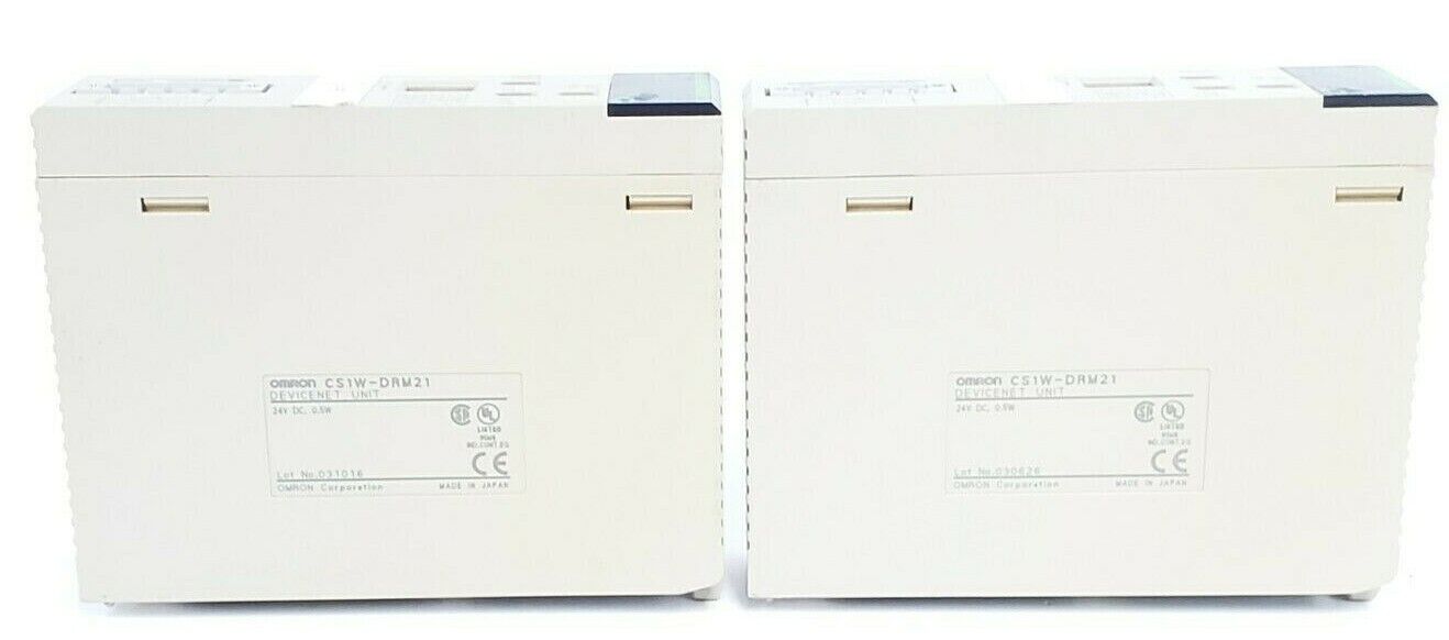 LOT OF 2 OMRON CS1W-DRM21 DEVICENET UNITS 24V DC, 0.5W, CS1WDRM21