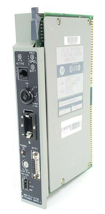 ALLEN BRADLEY 1772-LZP SER. D PROCESSOR W/ PWR SUPPLY 1772LZP