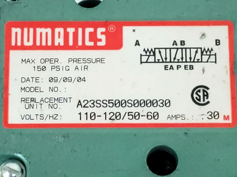 NUMATICS A23SS500S000030 SOLENOID VALVE BODY