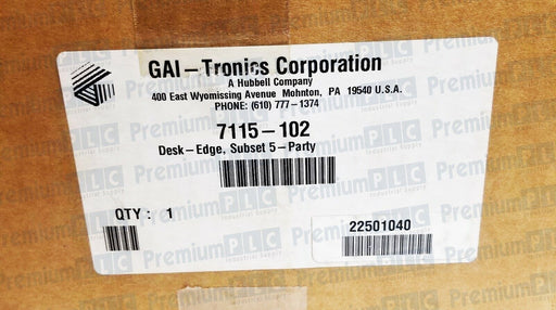 NEW SEALED HUBBELL GAI-TRONICS 7115-102 DESK-EDGE SUBSET W/5-PARTY LINES 7115102
