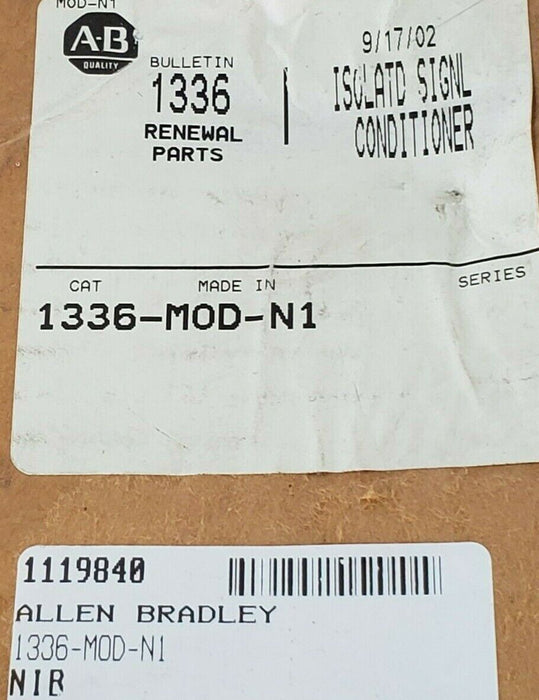 NIB ALLEN BRADLEY 1336-MOD-N1 ISOLATED SIGNAL CONDITIONER BOARD 120760 140122