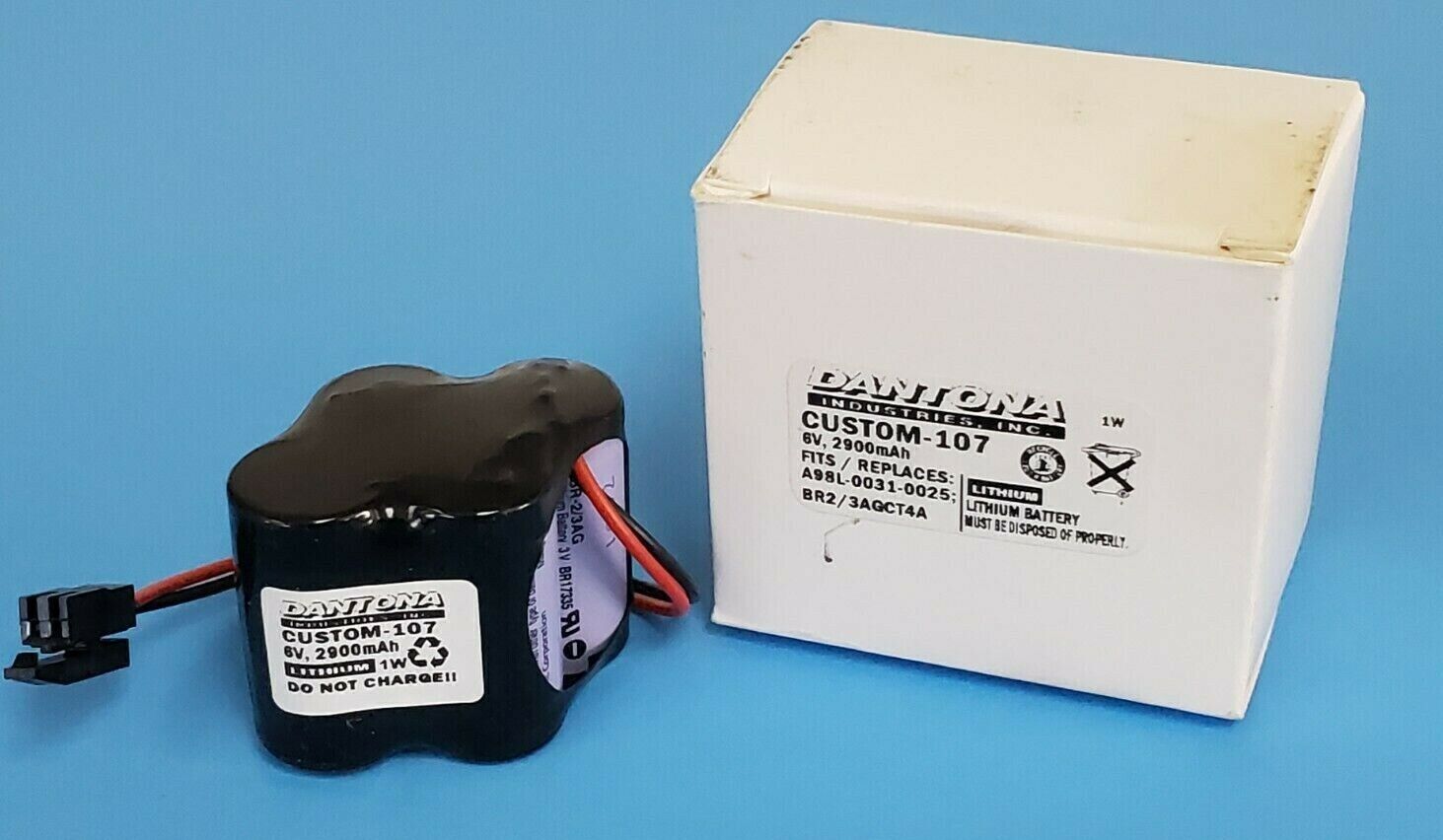 NIB FANUC A98L-0031-0025 BATTERY PACK LITHIUM 4 CELLS 6.0 V DC 5000 MAH CUSTOM-1