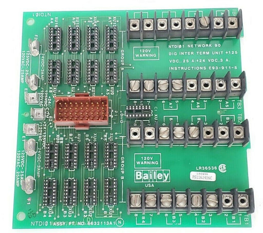 ABB / BAILEY NTDI-01 INTERFACE BOARD 6632113A1 6632112L1 PS1162416C NTDI01