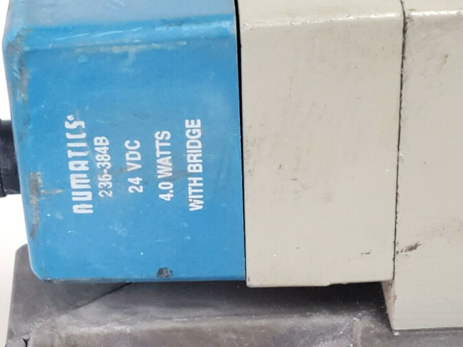 NUMATICS I13BA43AMP00061 PNEUMATIC VALVE W/ 236-384B COIL 24VDC 4W