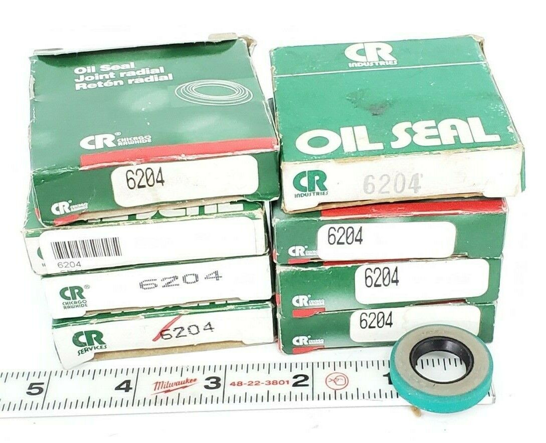 LOT OF 8 NIB CHICAGO RAWHIDE 6204 OIL SEALS