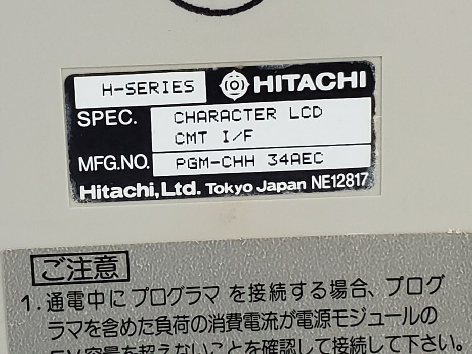 HITACHI PGM-CHH 34AEC CHARACTER PROGRAMMER H-SERIES CMT I/F CHARACTER LCD NIB