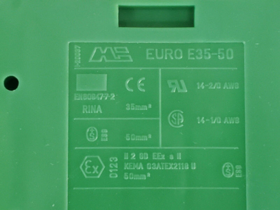BOX OF 15 NEW AUTOMATION DIRECT DN-G1/0 TERMINAL BLOCKS GREEN-YELLOW 1/0AWG