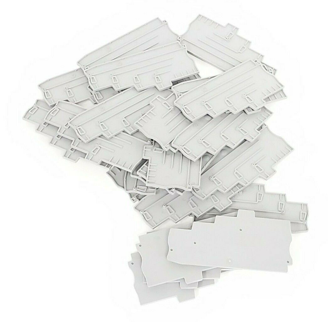 LOT OF 25 NEW PHOENIX CONTACT D-ST 2.5-4L/1P TERMINAL BLOCK END COVERS 3041930