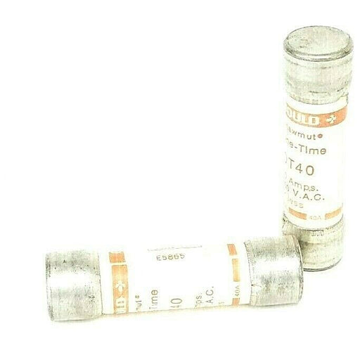 LOT OF 2 GOULD SHAWMUT ONE-TIME FUSES OT40, 40 AMPS