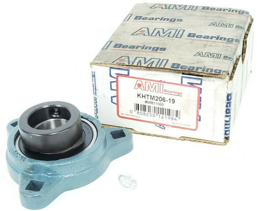 NIB AMI KHTM206-19 3-BOLT FLANGE BEARING #98811060