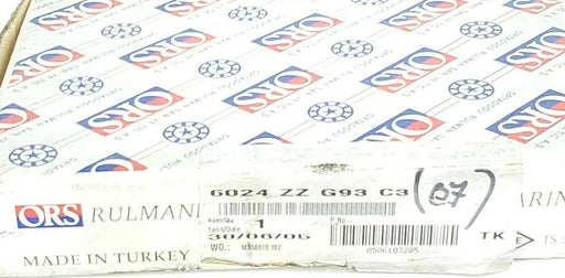 NIB ORS 6024.ZZ G93 C3 BALL BEARINGS 120X180X28.0MM SINGLE ROW SHIELDED