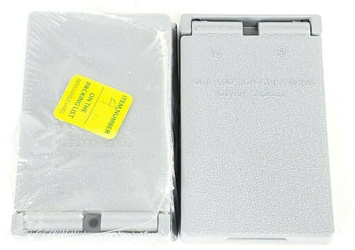 LOT OF 2 NEW BWF FGV-1DCV VERTICAL GFCI COVERS GRAY FGV1DCV