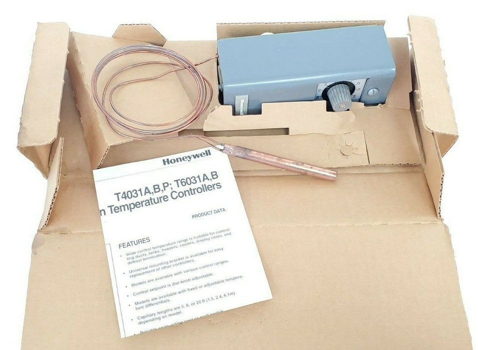 NIB HONEYWELL T6031A-1052 REFRIGERATION CONTROLLER -30/90F SPDT 5' CAP