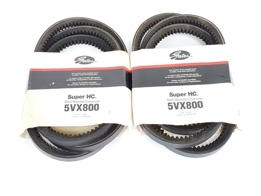 LOT OF 2 NEW GATES 5VX800 BELTS 5/8'' X 80''