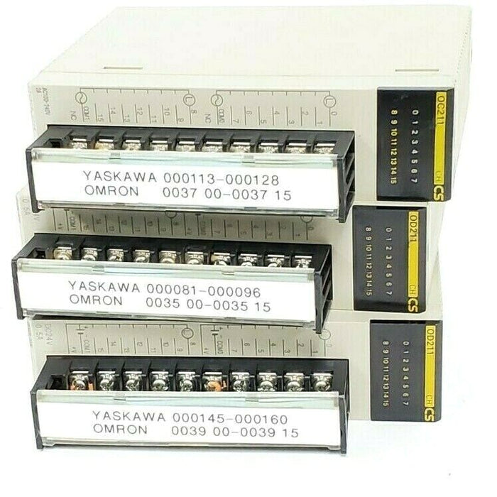 LOT OF 3 OMRON CS1W-OD211 OUTPUT UNITS CS1WOD211, 24V DC